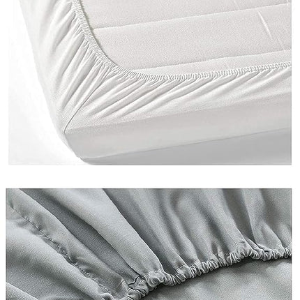 Elegant Comfort 1500 Premium Hotel Quality 1-Piece Fitted Sheet, Softest Quality Microfiber-Deep Pocket up to 16 inch,Wrinkle and Fade Resistant, Queen, Silver