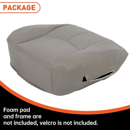 ECOTRIC Front Driver Side Bottom Seat Cover Gray# 922 Replacement Compatible with 2003-2006 Chevy Tahoe Avalanche Silverado Suburban GMC Yukon Pewter Synthetic Leather Seat Cover