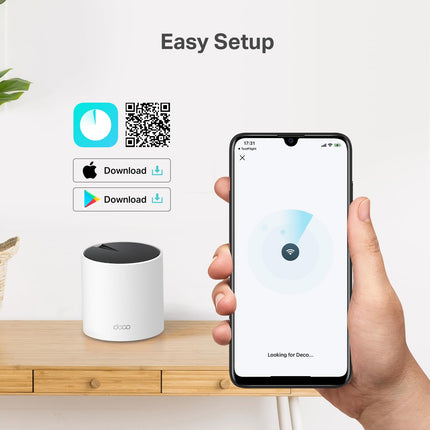 Système Wi-Fi Mesh TP-Link Deco X55 Pro AX3000 pour toute la maison - Couverture jusqu'à 600 m² et jusqu'à 150 appareils, 2 ports WAN/LAN 2,5 G, 4 flux, Backhaul Ethernet filaire, Idéal pour Internet 1 Gbit/s et plus, Pack de 3