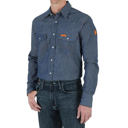 Wrangler Men's Flame Resistant Western Two Pocket 