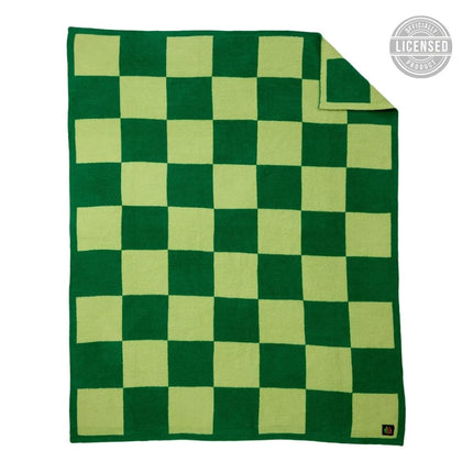 Franco Wicked Elphaba Checkered Bedding Soft Cozy Feather Knit Intarsia Throw Blanket, 50 in x 60 in, (Officially Licensed Product) Collectibles