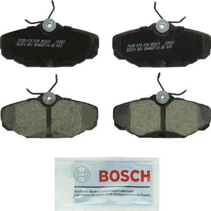 BOSCH BC610 QuietCast Premium Ceramic Disc Brake Pad Set - Compatible with Select Ford Taurus; Lincoln Continental; Mercury Sable; REAR