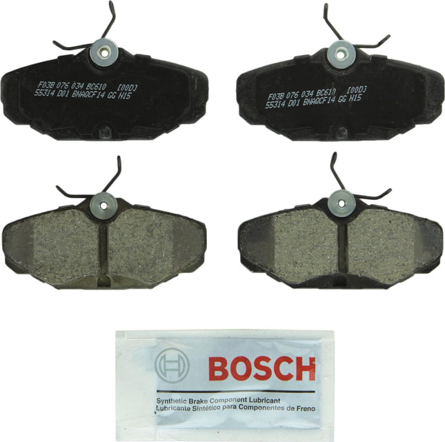BOSCH BC610 QuietCast Premium Ceramic Disc Brake Pad Set - Compatible with Select Ford Taurus; Lincoln Continental; Mercury Sable; REAR