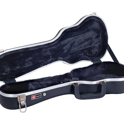 Crossrock Ukulele Hard Case, fits Soprano Ukulele, Super Lightweight ABS Molded Hard Case in Black, (CRA860SUBK)