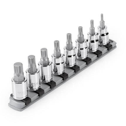 TEKTON 3/8 Inch Triple Square Bit Socket Set with 