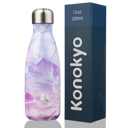 Konokyo Insulated Water Bottles,12oz Double Wall S