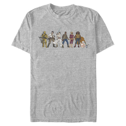 Camiseta de manga corta para hombre STAR WARS Big & Tall Rise of Skywalker Resistance Lineup, negra, 4X-Large Big Tall
