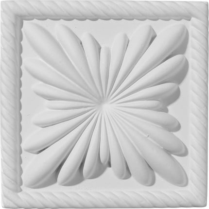Ekena PB04X04CO W x 4 3/8" H x 1" P Cole Plinth Block, Primed