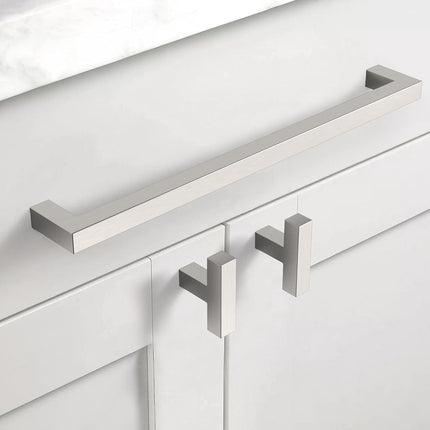 Asidrama 10 Pack 10 Inch(256mm) Brushed Satin Nickel Kitchen Cabinet Handles, Stainless Steel Cabinet Pulls Kitchen Cabinet Hardware for Cupboard Drawer Handles Dresser Pulls
