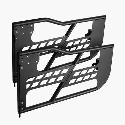 Puertas tubulares VEVOR para Jeep, 2 puertas, estilo caza, con bisagras de alta resistencia y pestillo OE, puertas de Jeep con almohadillas de goma y tubo de acero templado, aptas para Jeep Wrangler JK 2007-2018