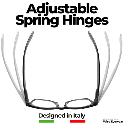 2 Pack Bulk Multi Focus 3 Power Progressive Reading Glasses - No Line (2 Pack Black, 1.00, x)