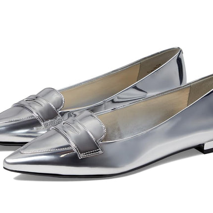 Nine West Women's LALLIN Ballet Flat, Silver 040, 6, Silver 040, 4.5 UK
