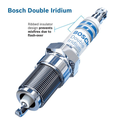 BOSCH 9616 OE Fine Wire Double Iridium Spark Plug - Pack of 4
