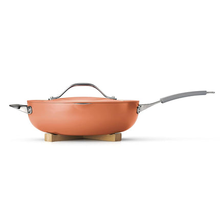 Tramontina All in One Plus Pan, 5 Qt Ceramic Non Stick (Persimmon Orange)