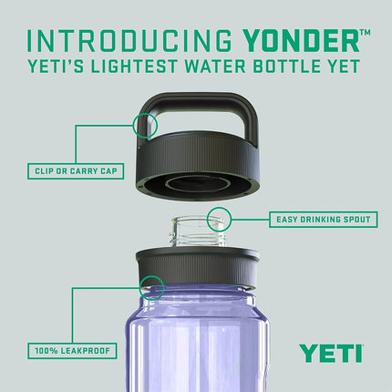 YETI Yonder 1L/34 oz Water Bottle with Leakproof Yonder Chug Cap, Cosmic Lilac