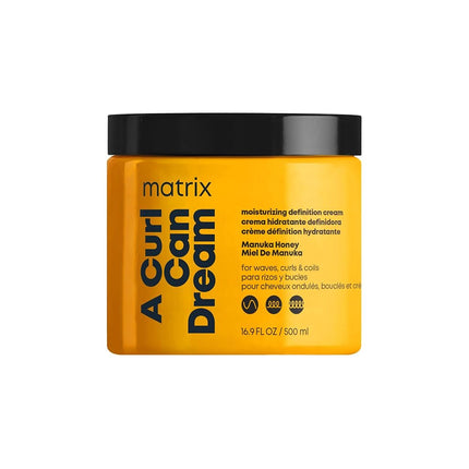 Matrix Moisturising Hair Cream for Curly & Coily Hair, With Manuka Honey Extract, Total Results A Curl Can Dream, 500ml