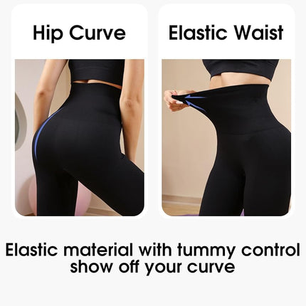Activewear Thick High Waist Tummy Compression Slimming Body Leggings Pant, Black, Large