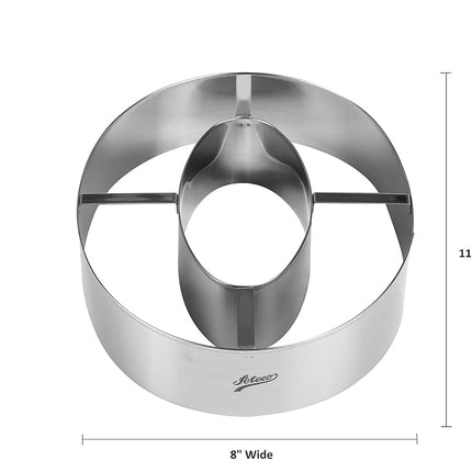 Ateco Large Number 0 Stainless Steel Cookie Cutter, 8 Inch Size
