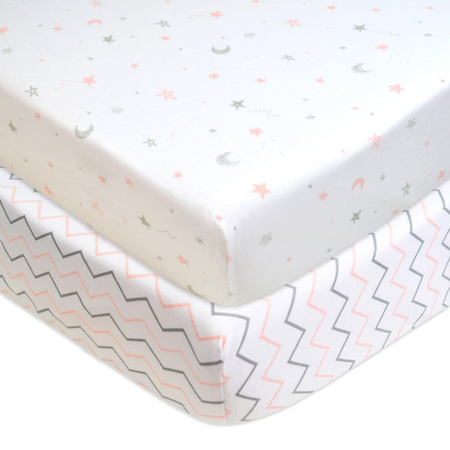 American Baby Company 2 Pack Printed 100% Cotton J