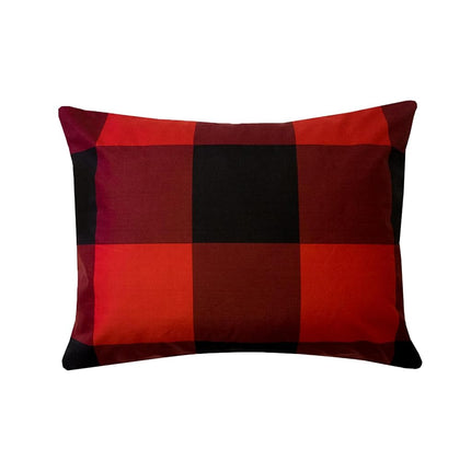 Sweet Home Collection Ultra Soft Down Alternative Set & Luxurious Bed Sheets, Polyester, Buffalo Plaid Burgundy/Black, Twin