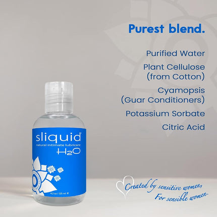 Sliquid Intimate Lubricant H20, Glycerine Free Original Formula 4.2 oz
