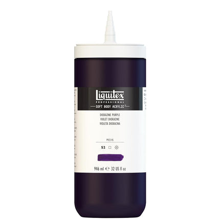 Pintura Acrílica Profesional Liquitex Cuerpo Suave Botella de 946 ml, Morado Dioxacina