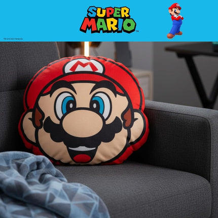 Franco Anime Gaming Bedding Soft Cozy Plush Decorative Pillow, One Size, Super Mario