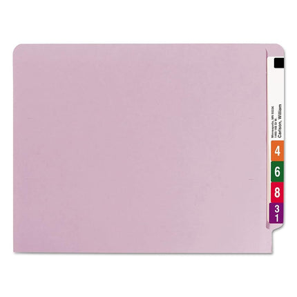Smead End Tab Folder, Letter, Straight, 11 Point, Lavender, 100 Per Box (25410)