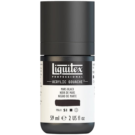 Liquitex Professional Acrylic Gouache 2-oz bottle, Mars Black
