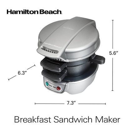 Hamilton Beach 25475C Appareil à sandwich, Argent