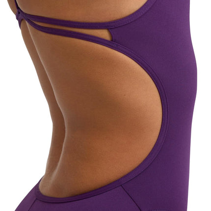 ARENA Women's Lace Back Solid Swimsuit
