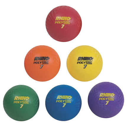 Champion Sports PX7SET Rhino Poly Playground Ball Set, Multicolored, 7" Diameter