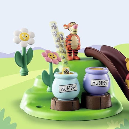Playmobil 71317 1.2.3 & Disney: Winnie's & Tigger's Bee Garden, Winnie-the-Pooh, educational toys for toddlers, gifting toy and fun imaginative role-play, playsets for children ages 12 months+