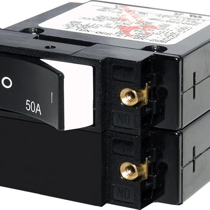 Blue Sea Systems A-Series Raised Rocker Double Pole 50A Circuit Breaker