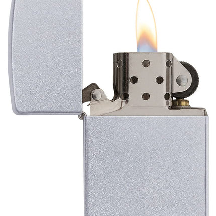 Zippo 96792 Adult-Unisex 205 Classic Satin Chrome Lighter, Silver, 5 1/2 x 3 1/2 cm