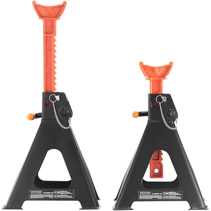 VEVOR Jack Stands, 6 Ton (13,000 lbs) Capacity Car Jack Stands Double Locking, 14.2-23 inch Adjustable Height, for Lifting SUV, Pickup Truck, Car and UTV/ATV, Red, 1 Pair