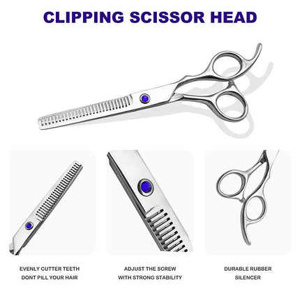 Kids Professional Hair Scissors 6.5-inch Barber Shears - Cutting and Thinning Scissors for Children, Women, Men - Salon and Home Use