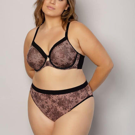 Sheer Mesh Full Coverage Unlined Underwire Bra, Chantilly, 44DD