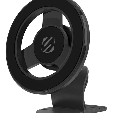 Scosche MagSafe Car Mount, Magnetic Dashboard Phone Holder for Car with 3M Adhesive Base, Strong Magnets, 360° Rotatable Cell Phone Car Mount for iPhone 17/16/15/14/13/12, Includes Magnetic Ring