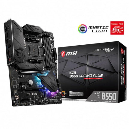 MSI MPG B550 GAMING PLUS Motherboard ATX - Ryzen 3rd Gen, AM4, DDR4, PCIe4