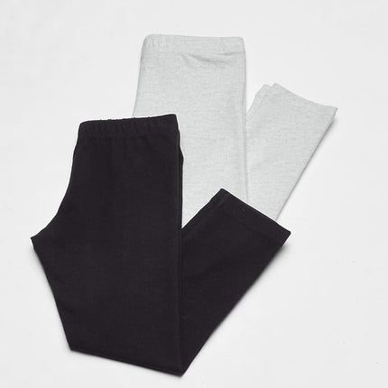 The Children's Place Girls Capri Leggings 2 Pack, Black/Smoke Gray 2-Pack, XX-Large