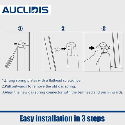 C16-08568 Gsni-5300-20 20 inch 20lb/89N Gas Strut Shock Spring Lift Support for RV Entry Door Camper Bed Storage for Motorhome Basement Hatch Boat Lid Tool Box, C1608568, Set of 2 by AUCLIDIS