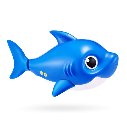 Robo Alive Junior Baby Shark Water-Activated Sing and Swim Bath Toy for Preschoolers by ZURU (Blue, Daddy Shark)
