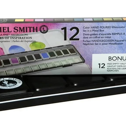 Daniel Smith Set of 1 Half Godet in Metal Box, 12 Colours, 12 Units