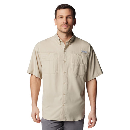 Camisa de manga corta Columbia PFG Tamiami II para hombre, color Fossil, 3X Tall