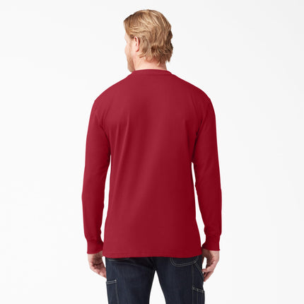 Camiseta de manga larga Dickies Big and Tall para hombre, cuello redondo grueso, color rojo inglés, talla grande alta