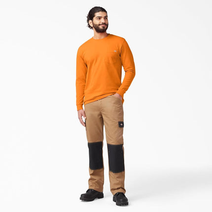 Dickies Men's Pocket Tee L/S Longsleeve T-Shirt, Orange, XXXL