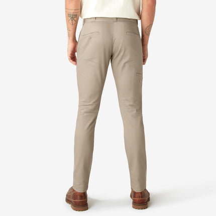 Dickies Men's Skinny Straight Double Knee Work Pants - Durable, Slim Fit, Industrial Uniform & Workwear, Desert Sand V1, 31W x 32L