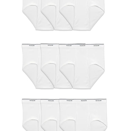 Fruit of the Loom Men's Basic White Multipack Briefs, 9 Pack - White, L UK