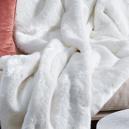 ORINOVA White Washable Furry Area Rug Runner Faux Bunny Fuzzy Fur Rugs for Bedroom Living Room 60x180cm Rug Runners for Hallways Room Decor